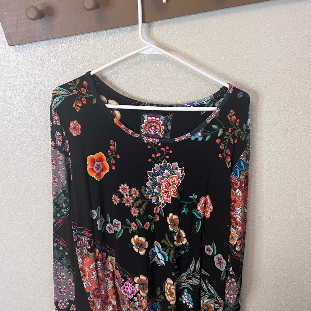 Johnny Was Multicolor Floral Long Sleeve Top - Picture 4 of 5